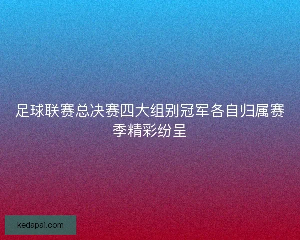 足球联赛总决赛四大组别冠军各自归属赛季精彩纷呈